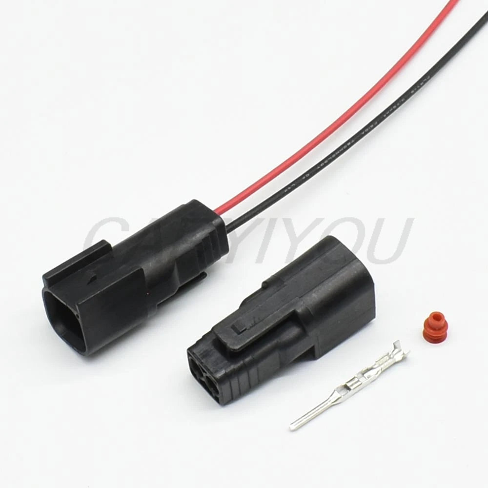 Installation guide for 6181-6492 2 pin male automotive waterproof plug connector with wiring cable for easy car assembly