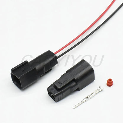Installation guide for 6181-6492 2 pin male automotive waterproof plug connector with wiring cable for easy car assembly
