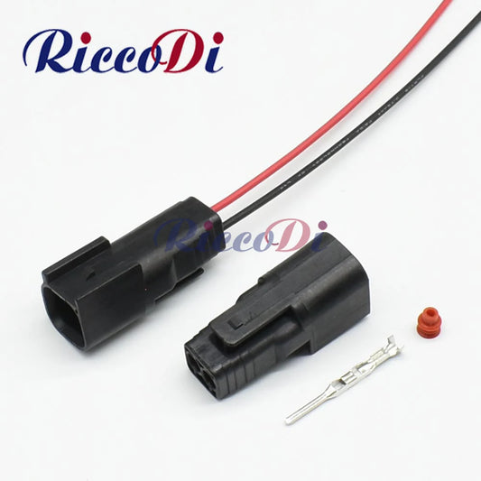 Overview of 6181-6492 2 pin male automotive waterproof plug connector with wiring cable for secure car connections