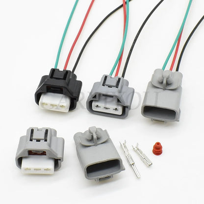 Plastic housing structure of 6189-0193 90980-10981 3 pin automotive waterproof wiper water jet plug connector for Toyota Reiz GRX13 Camry V5 Lexus IS