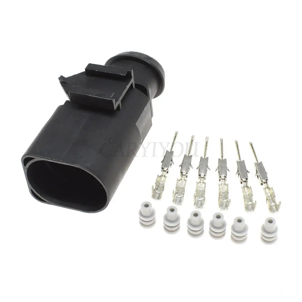 6-pin 1.5mm waterproof electrical wire connector for VW automotive temperature sensors, models 3B0973813 and 1J0973713
