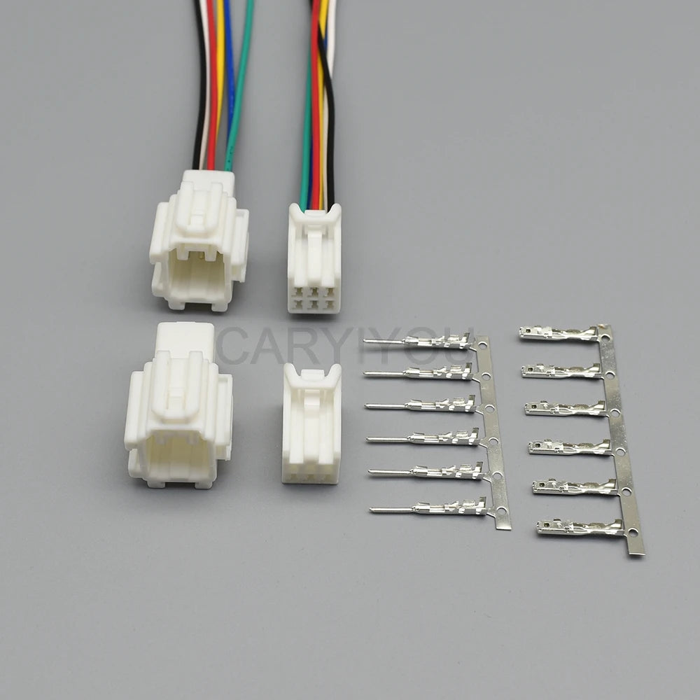 Automotive 6 Pin female wiring harness connector, fuse box plug for Civic CRV, models 7187-8846 7186-8846