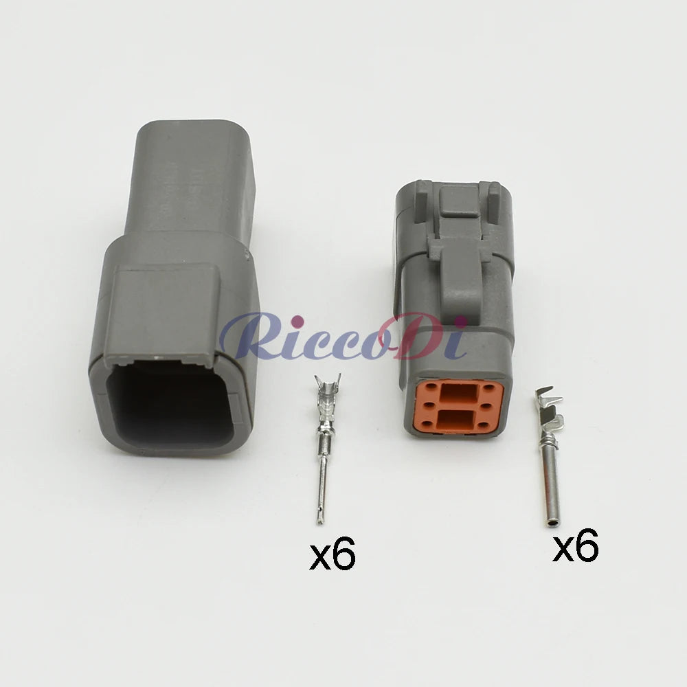6 pin DTM and ATM series waterproof automotive connectors DTM06-6S DTM04-6P ATM06-6S ATM04-6P