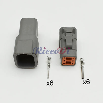 6 pin DTM and ATM series waterproof automotive connectors DTM06-6S DTM04-6P ATM06-6S ATM04-6P