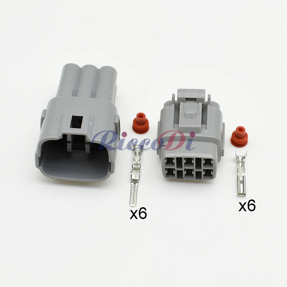 High-quality 6 Pin waterproof male and female auto sensor connector for Suzuki and Toyota, part numbers 6187-6561 6180-6771