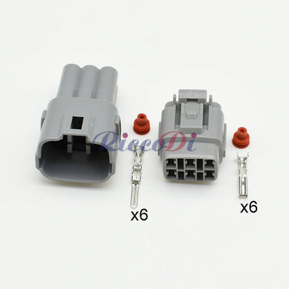 High-quality 6 Pin waterproof male and female auto sensor connector for Suzuki and Toyota, part numbers 6187-6561 6180-6771
