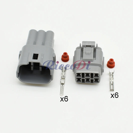 High-quality 6 Pin waterproof male and female auto sensor connector for Suzuki and Toyota, part numbers 6187-6561 6180-6771