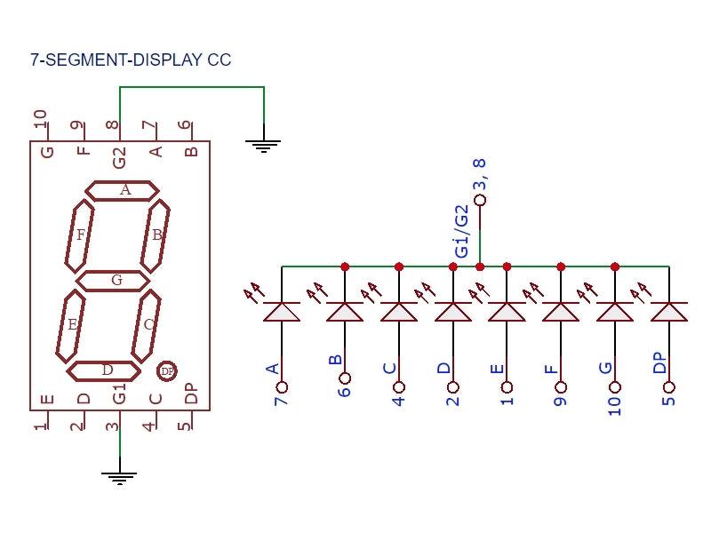 LED 7-Segment 0.56″ Red CC