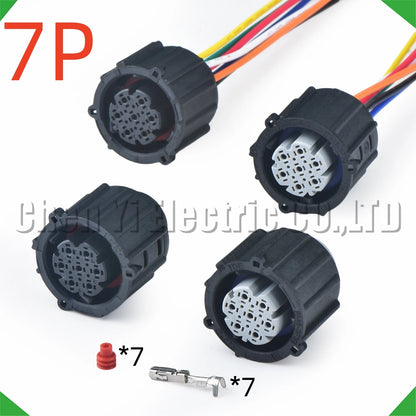 7 pin automotive headlight connector wire harness plug for vehicle lighting system