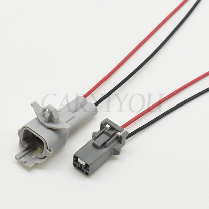 Assembly view of 7283-8227-40 2-pin automotive wire connector ensuring stable and secure electrical connection
