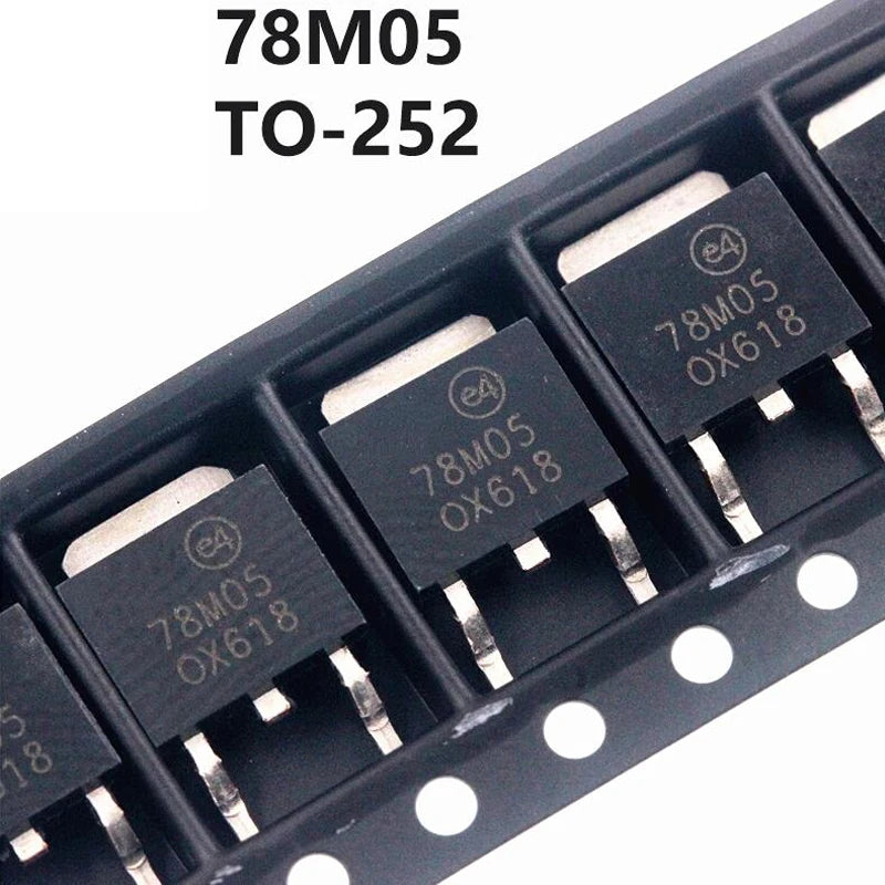 5PCS 78M05 TO-252 0.5A +5V Voltage Regulator IC Chipset MC78M05 LM78M0 ...