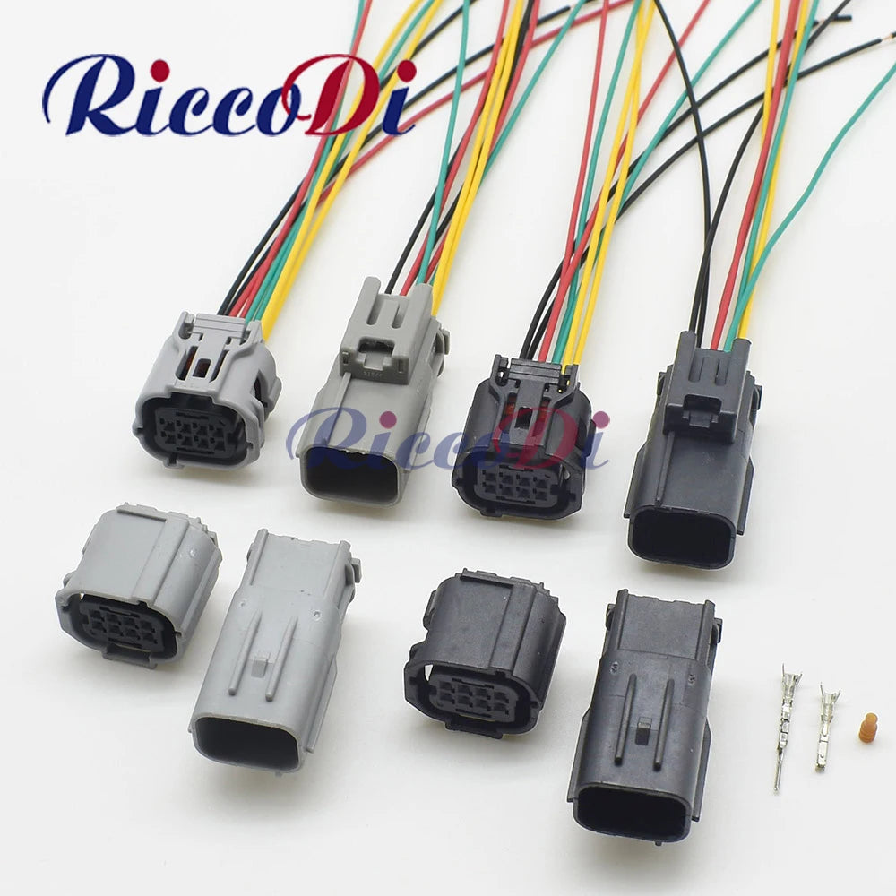 8 holes automobile reversing radar male female wire cable socket 6189-1240 6188-0779 plastic housing connector