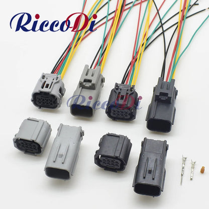 8 holes automobile reversing radar male female wire cable socket 6189-1240 6188-0779 plastic housing connector
