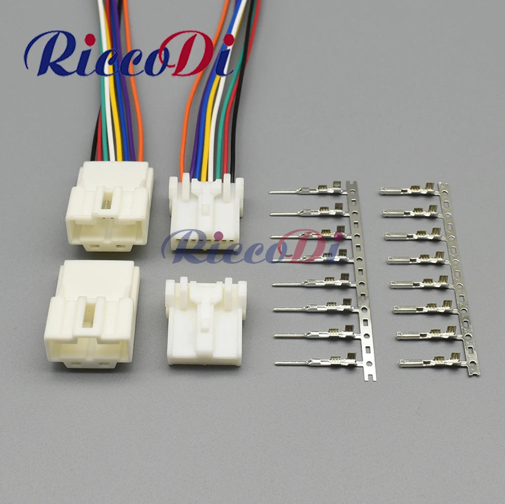 8 pins auto sunroof reading lamp unsealed socket with wires car wire harness connectors 6098-1117 6098-1121