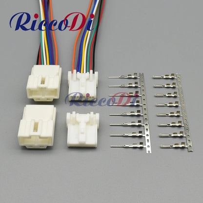 8 pins auto sunroof reading lamp unsealed socket with wires car wire harness connectors 6098-1117 6098-1121