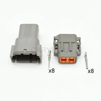 8 pin DTM Deutsch female male waterproof connector automotive plug with terminals series DTM04-8P DTM06-8S