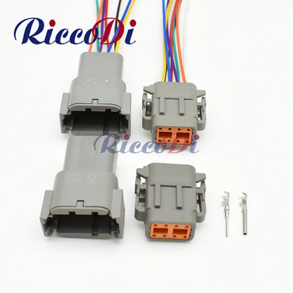 8 pin DTM Deutsch female male waterproof connector automotive plug with terminals DTM04-8P DTM06-8S