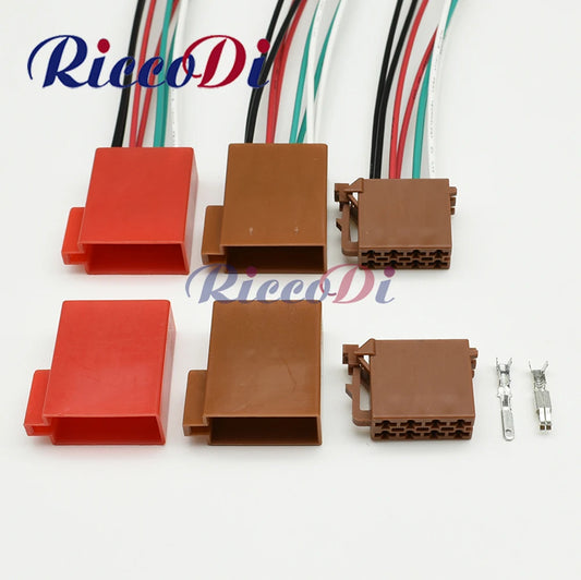 8 pin TE Tyco middle slot auto ISO radio horn CD connector 3.5mm male female plug for Toyota Lexus 962189-1 962191-1