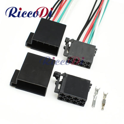 8 pin 962189-1 962191-1 automotive CD wire plugs car radio speaker plug audio ISO cable socket for VW
