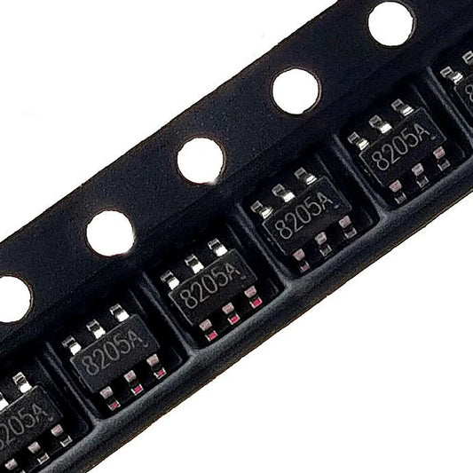 8205A SOT23-6 dual MOSFET SMD IC chipset for power management and lithium battery protection circuits