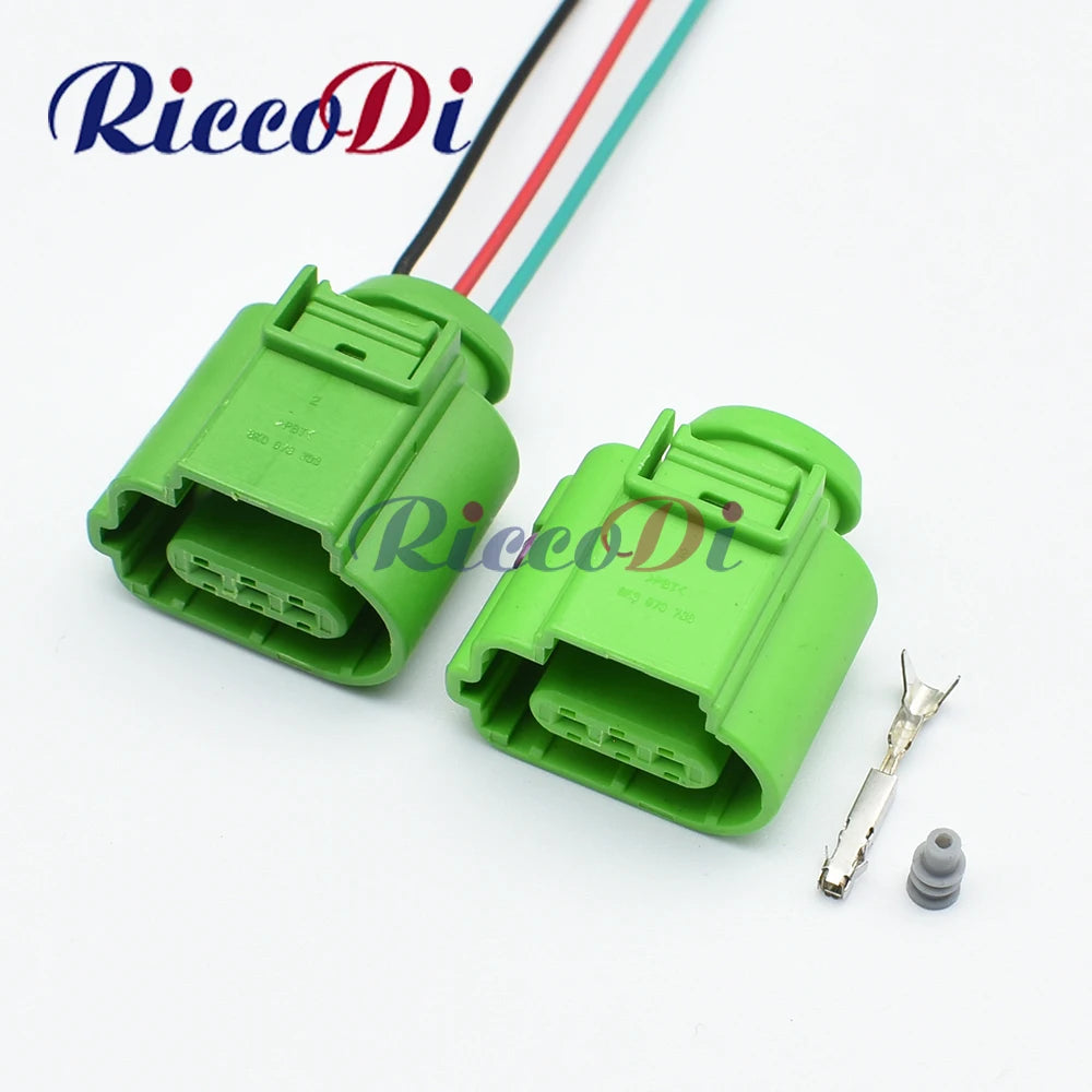 8E0973703 8E0 973 703B 8E0973703B 3 pin automotive waterproof camshaft knock fuel pressure sensor connector plug for VW Audi overview