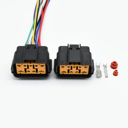9 pin 6195-0238 sealed adapter auto parts 2.2/4.8 series auto wire harness composite connector waterproof socket