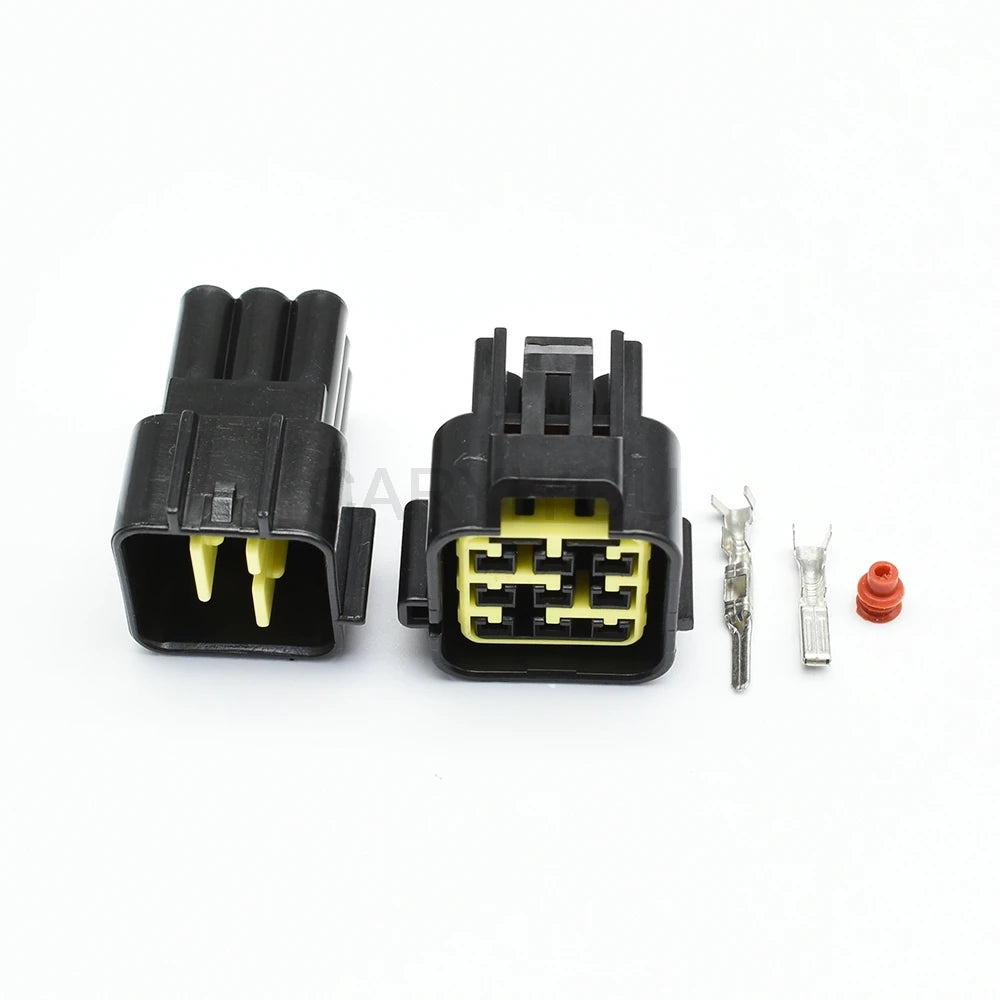9 pin Furukawa 2.3mm waterproof electrical connector showing locking structure and seal design