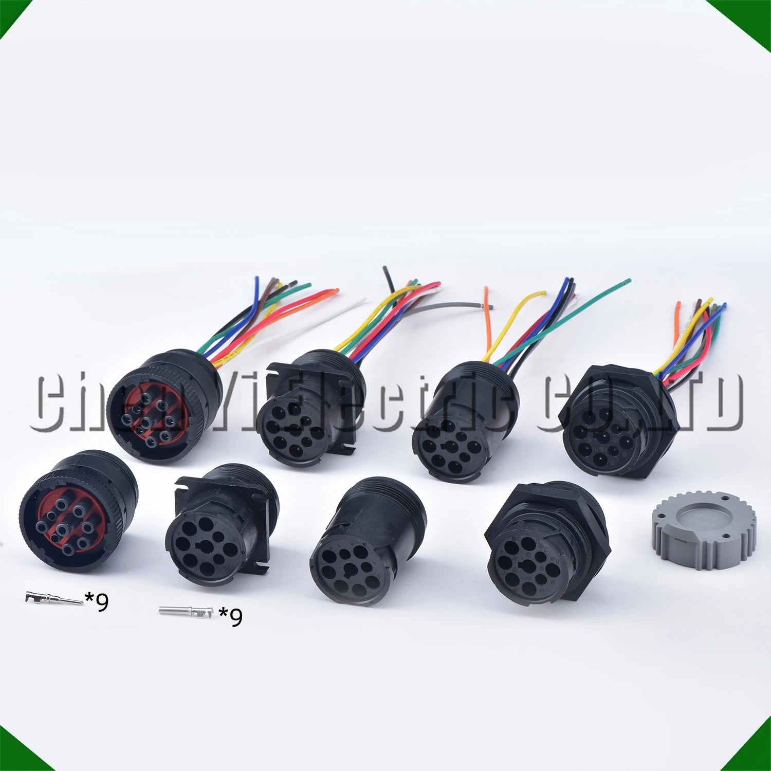 9 pin automotive waterproof diagnostic connector for J1939 truck wiring