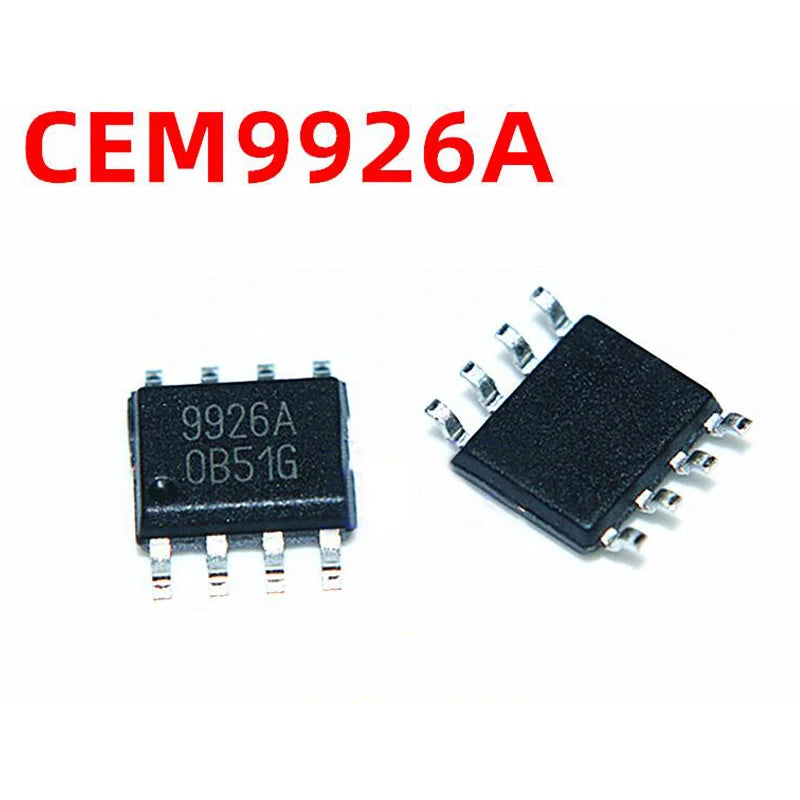 9926A SOP-8 dual N-channel MOSFET SMD IC chipset for power switching, battery protection, and DC circuit applications