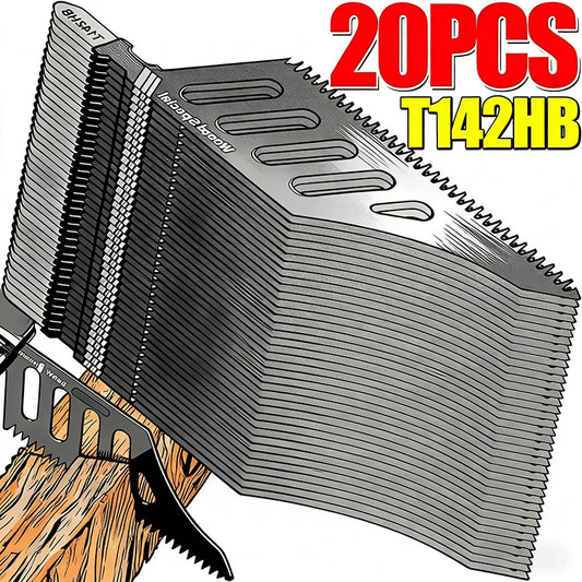 T142HB Jigsaw Blades Extra Long Heavy Duty Scroll Saw Blades T-Shank Professional Woodworking Aluminum Cutting Tool Accessories