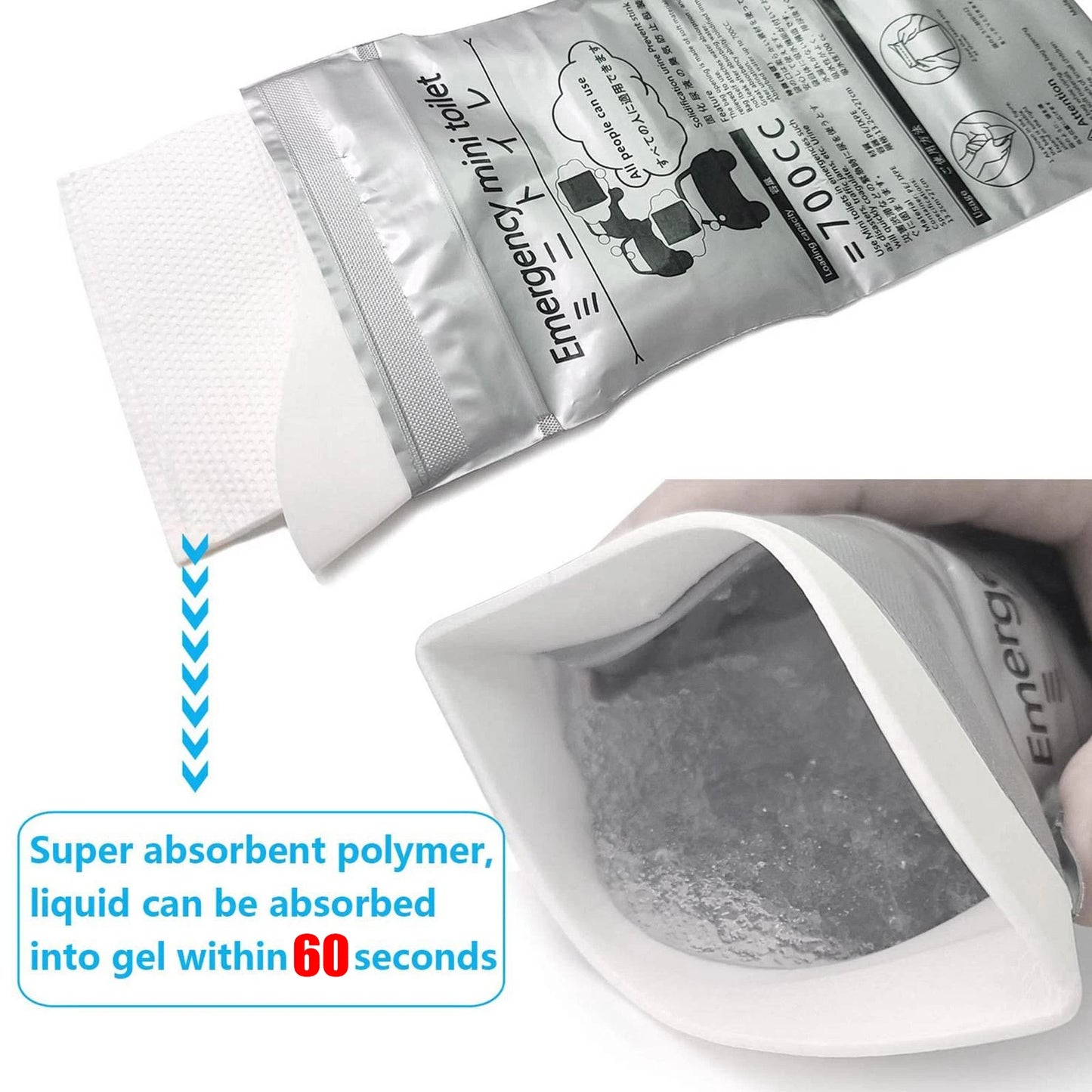 12/20 Pack Outdoor Emergency Portable Urine Bag Vomit Bag, Unisex Pee Bag Travel Mini Mobile Toilet for Women Men Baby 4/8 Pack