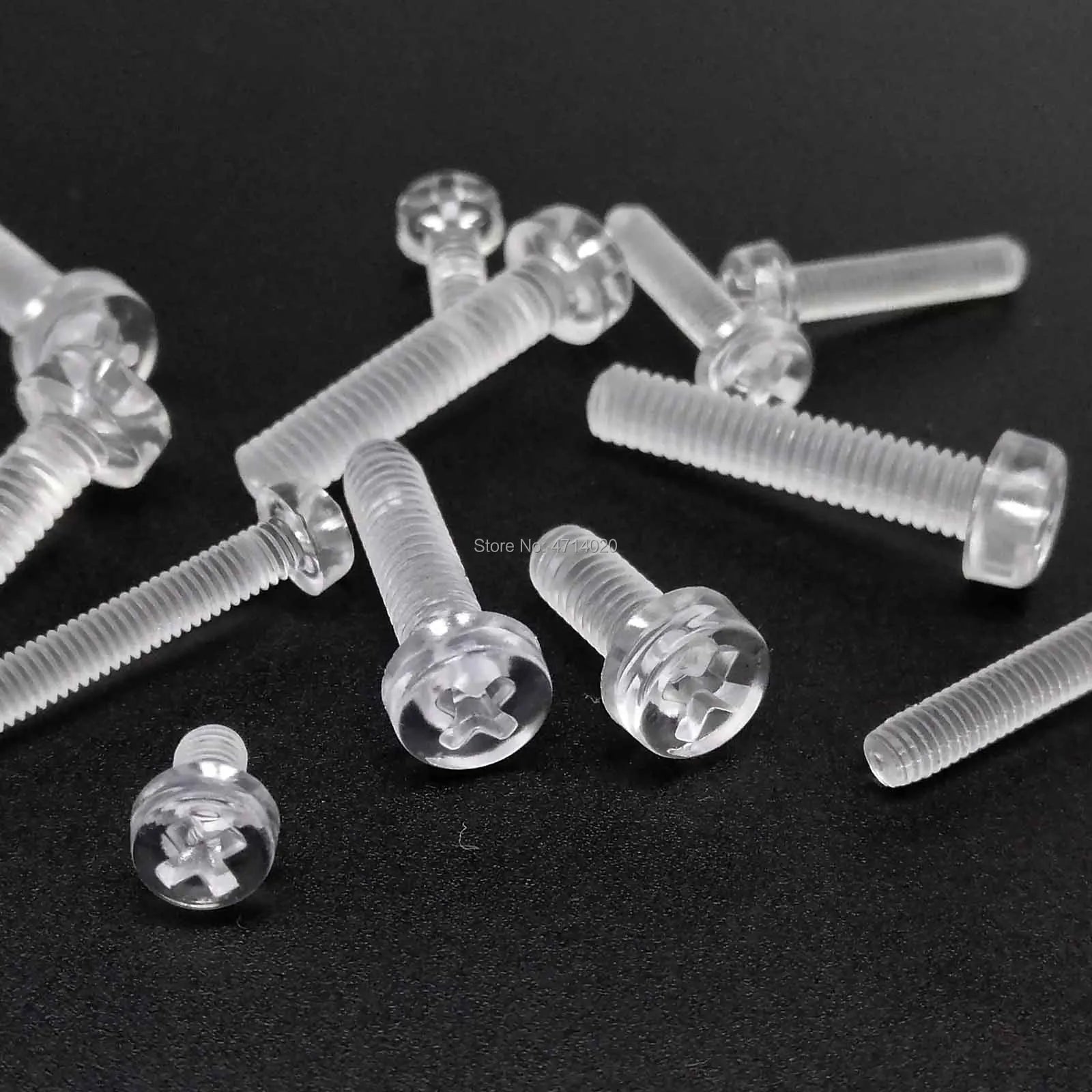 Acrylic_transparent_plastic_Phillips_round_head_pan_cross_head_screw_4_25mm