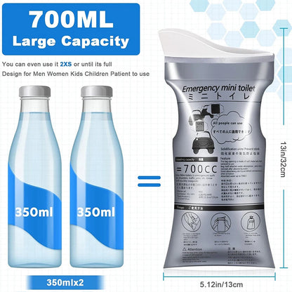 12/20 Pack Outdoor Emergency Portable Urine Bag Vomit Bag, Unisex Pee Bag Travel Mini Mobile Toilet for Women Men Baby 4/8 Pack