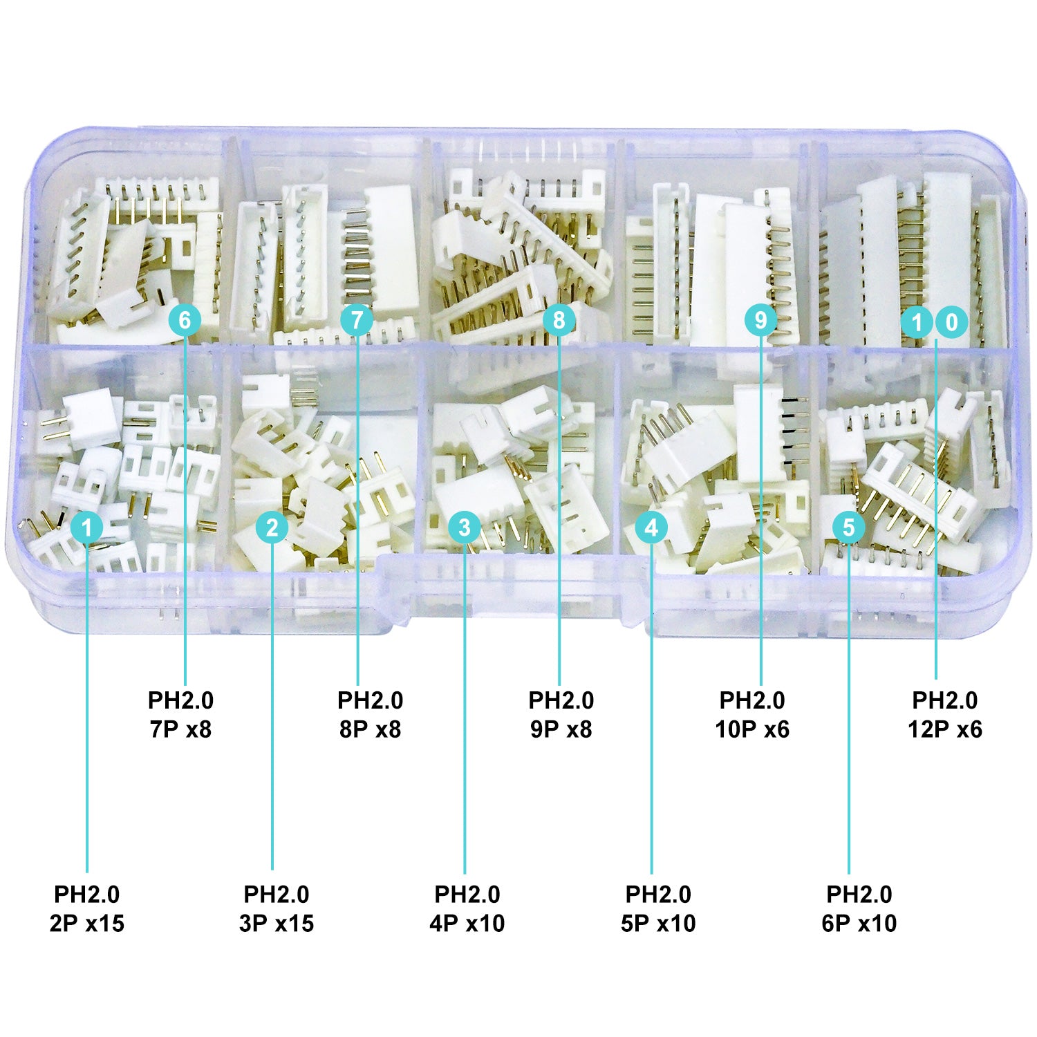 Assorted_JST_PH2.0_DIP_Header_Connectors