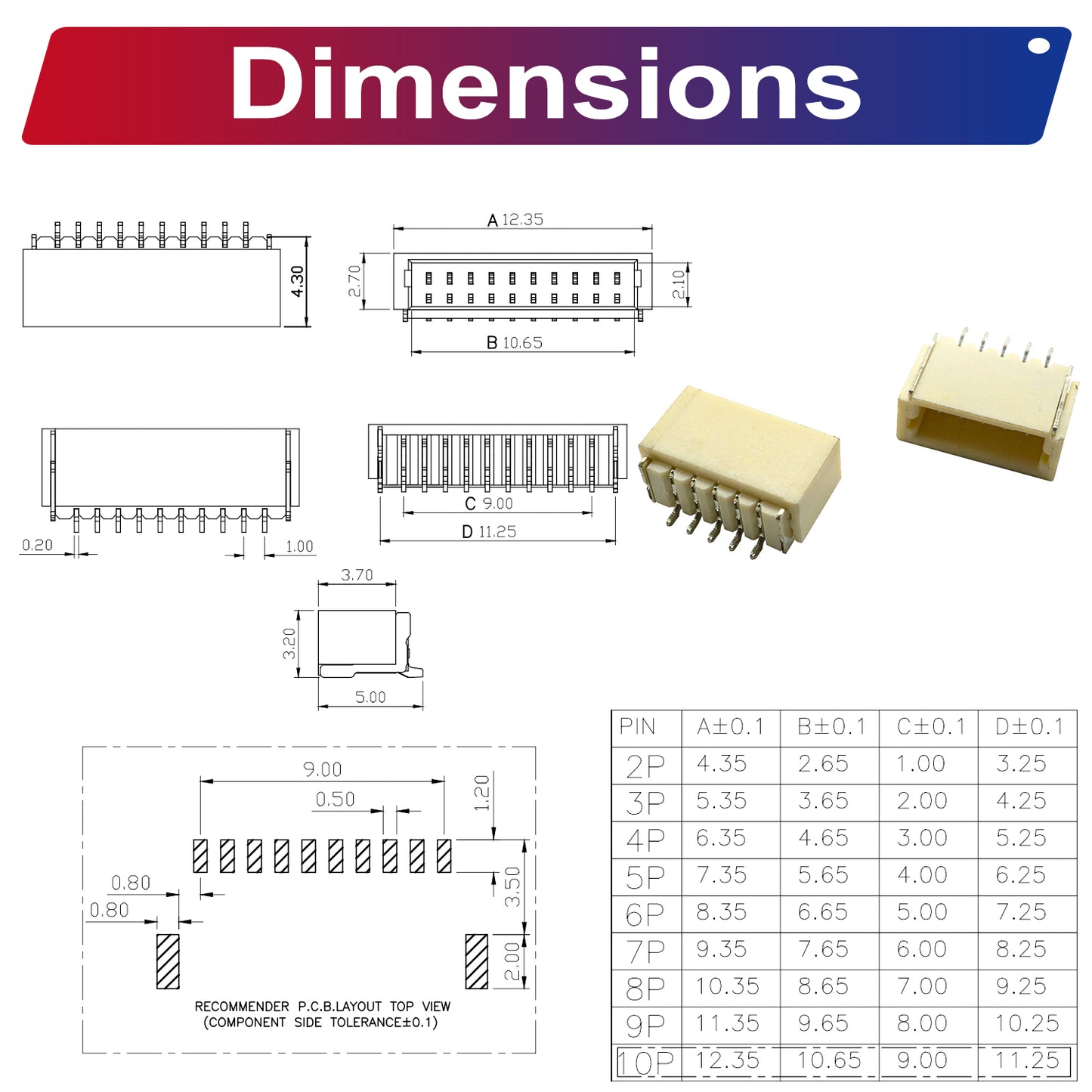 Assorted_JST_SH1.0_Pitch_SMT_Headers_for_Electronics_Projects