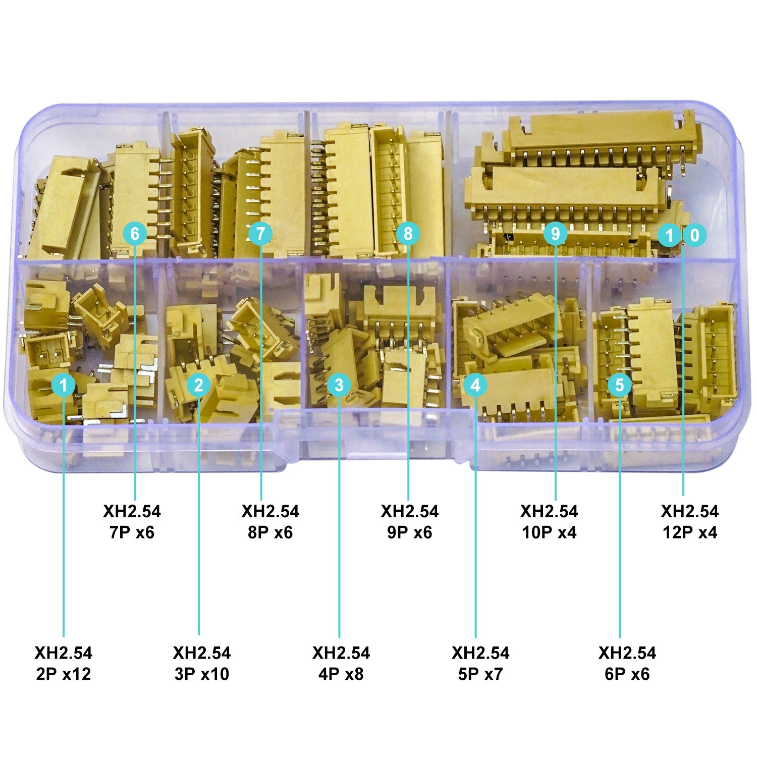 Assorted_JST_XH2.5mm_Surface_Mount_Headers