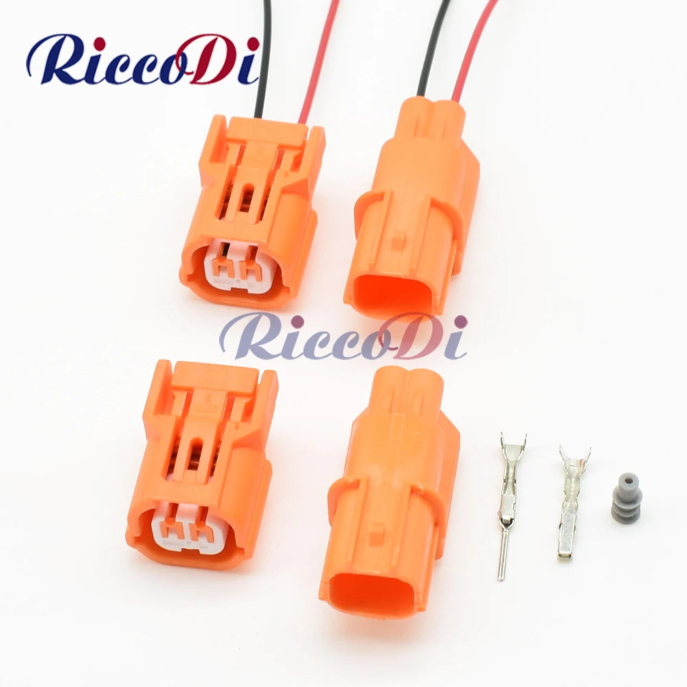 2 pin male female automotive waterproof connector for air intake pressure sensor wiring