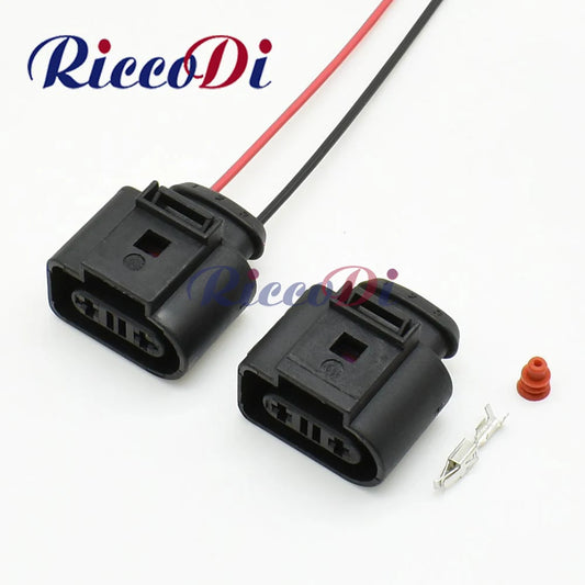 2 pin 3.5mm female waterproof automotive connector for coolant temperature sensor wiring