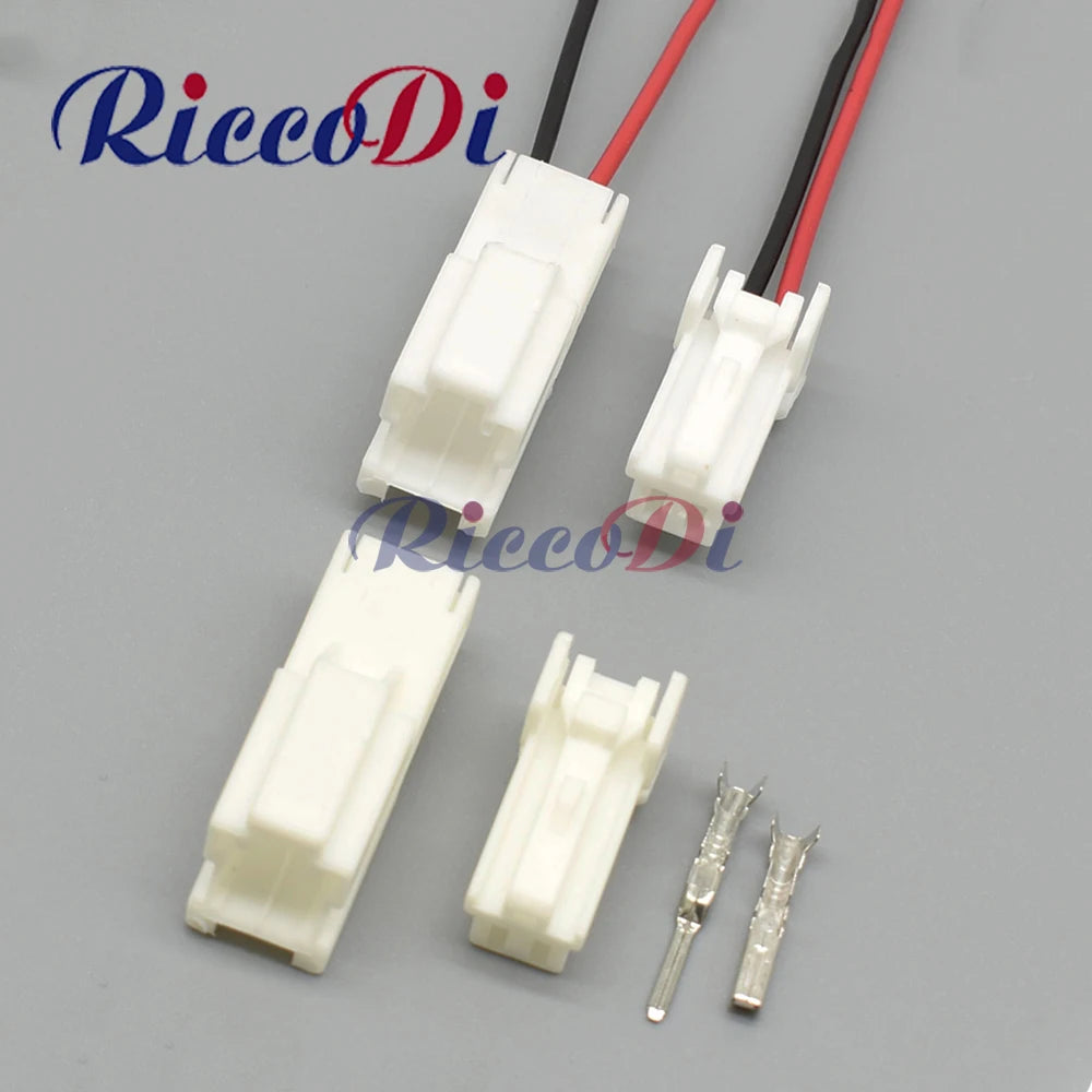 2 pin female male wiring harness plug for car light socket and electrical connections