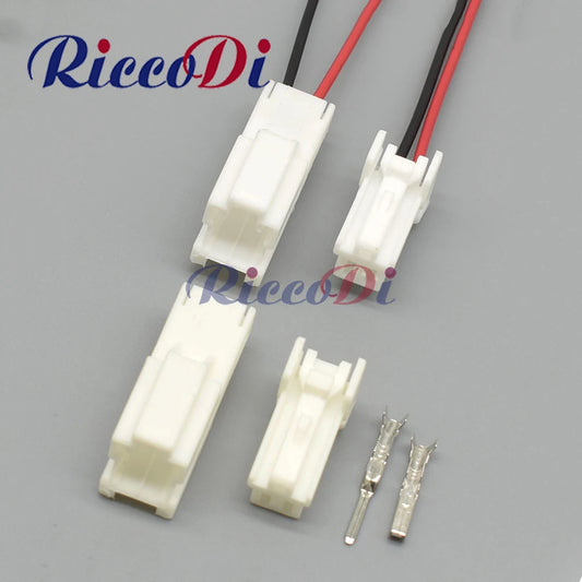 2 pin female male wiring harness plug for car light socket and electrical connections
