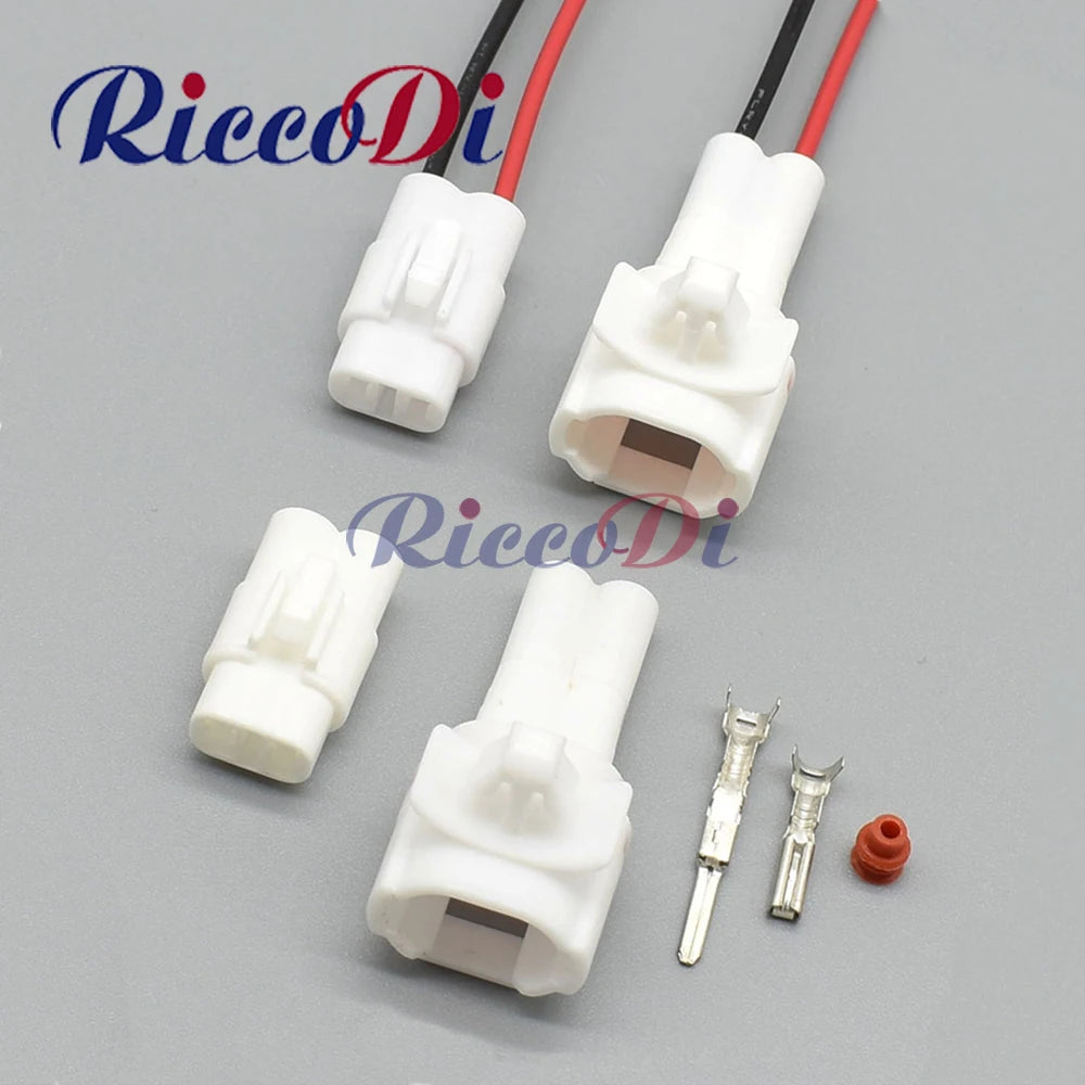 2 pin automotive fog lamp waterproof connector female male with secure locking clip