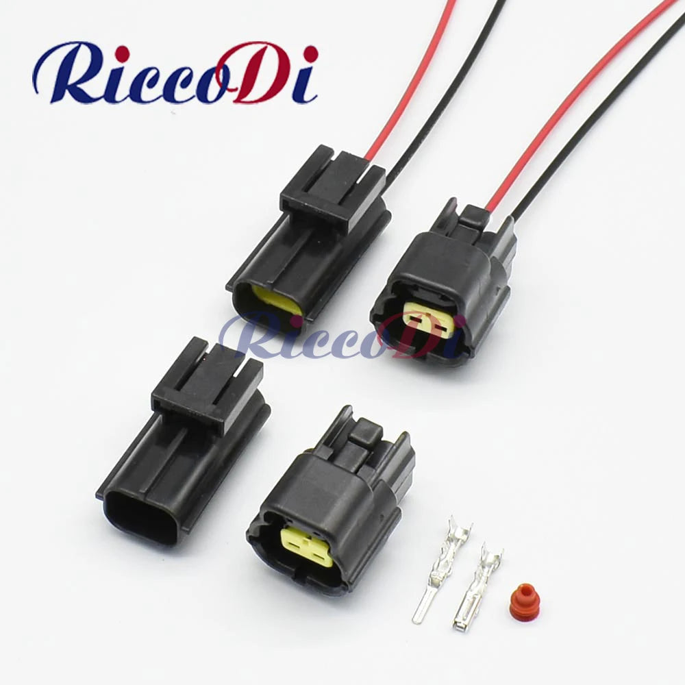 2 pin automotive intake air temperature sensor waterproof connector plug for wiring harness