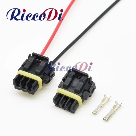 2 pin automotive plastic housing wiring waterproof connector for car mirror turn signal