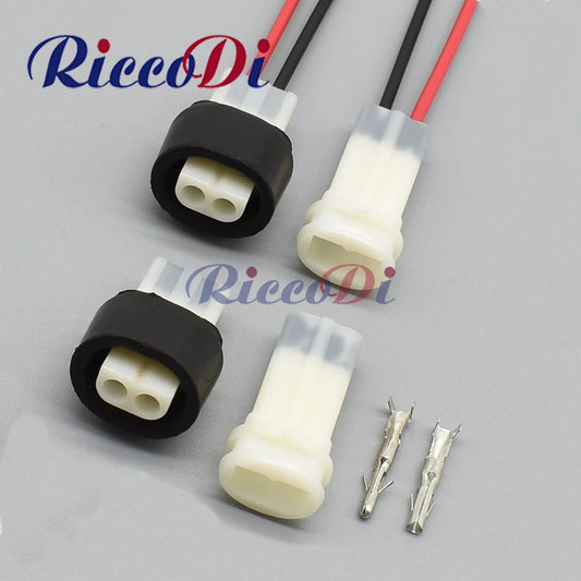 2 pin power waterproof automotive electrical connector plug for car and motorcycle wiring