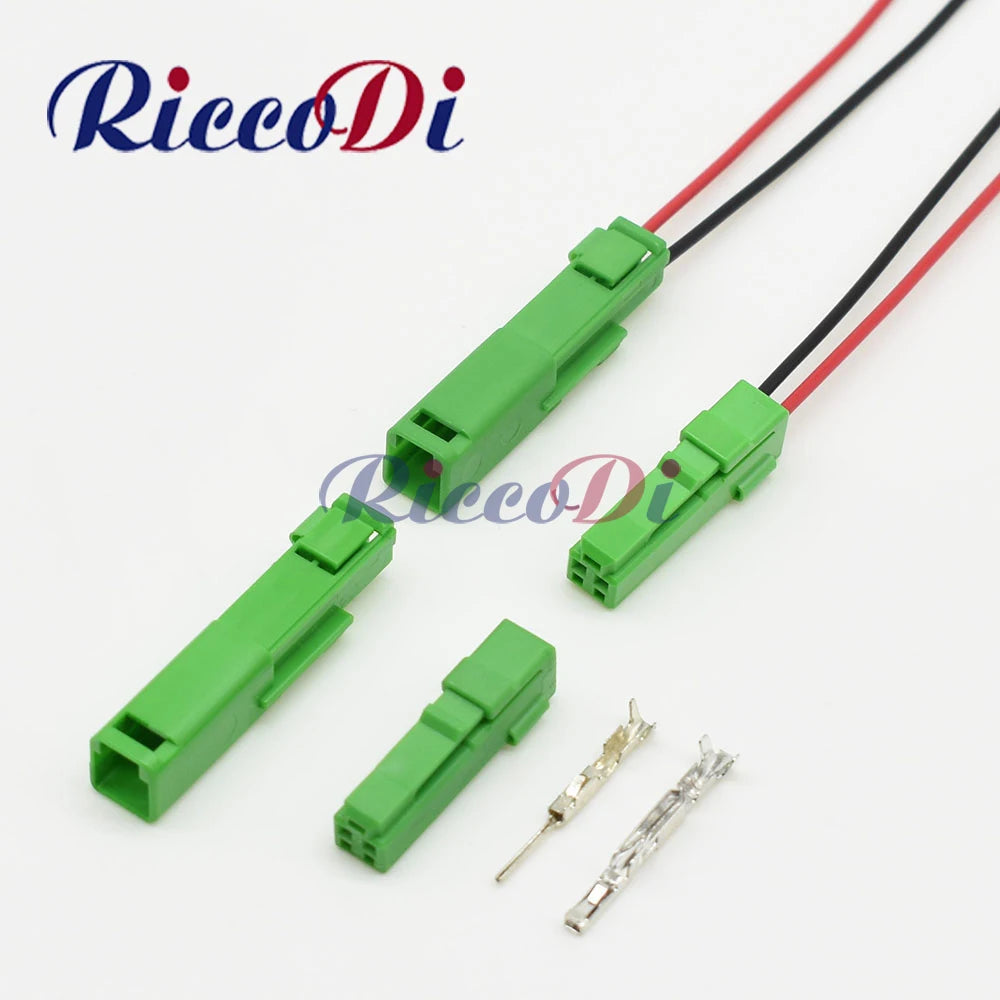2 pin automotive wire connector socket with male and female plug for vehicle wiring