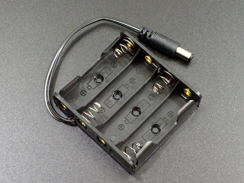 Battery Holder 4 x AA with DC Plug