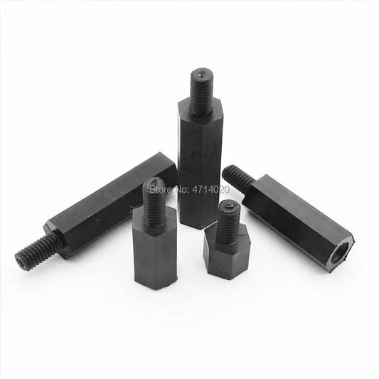Black_nylon_plastic_hex_standoff_hexagon_pillar_spacer_screw_for_PCB_motherboard