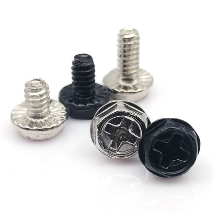 Black silver Phillips head screw 6#-32mm for PC case installation