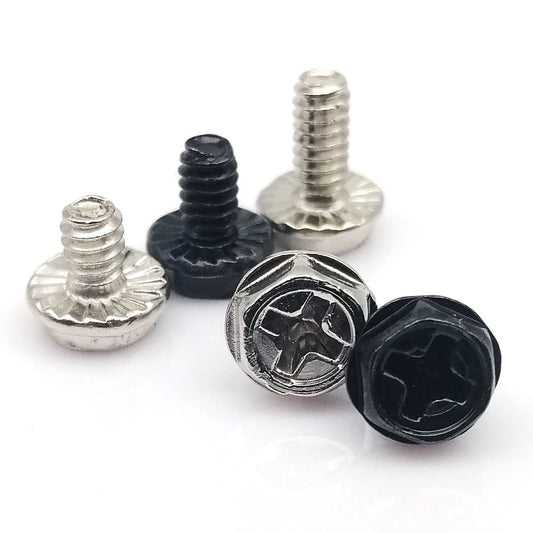 Black silver Phillips head screw 6#-32mm for PC case installation