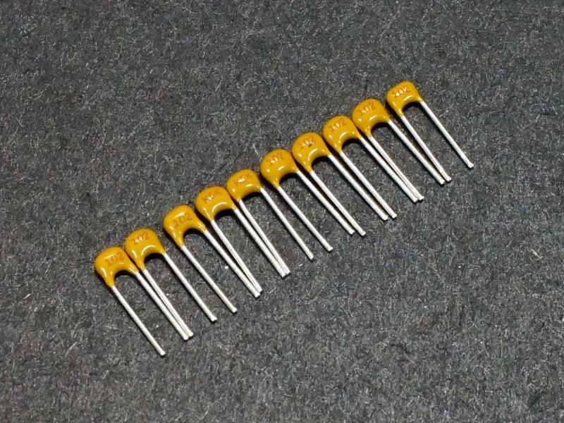 Capacitor Multilayer Ceramic 0.001uF 50V (10-Pack)